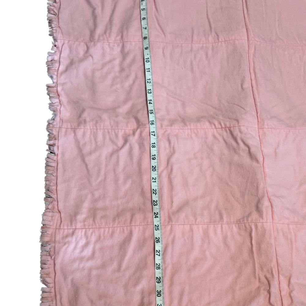 Handmade Pink Rag Quiltโ Baby Blanket โ Brand New - Picture 4 of 4